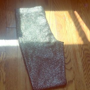 Gold Leggings art class